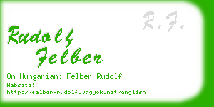 rudolf felber business card
